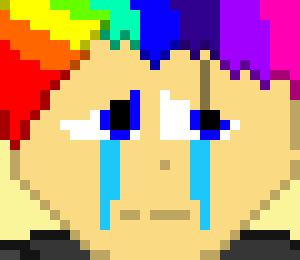 * crys more and more***hey jack-O! also can someone rp with meh im bored))-toddler rainbow
