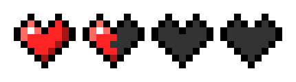 [23b4f8] hearts 2 whole 1 half lost