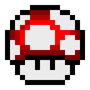 [ff53ff] Super Mario mushroom Perler Template