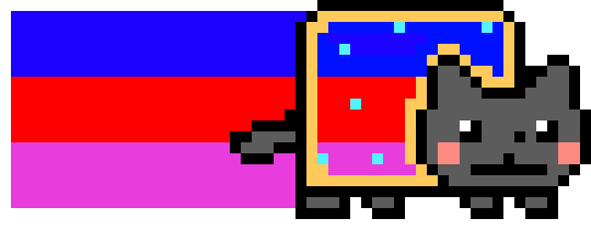 [9664c4] nyan cat blue red pink