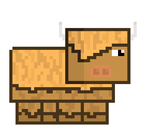 [866d46] Wooly Cow Pixelated