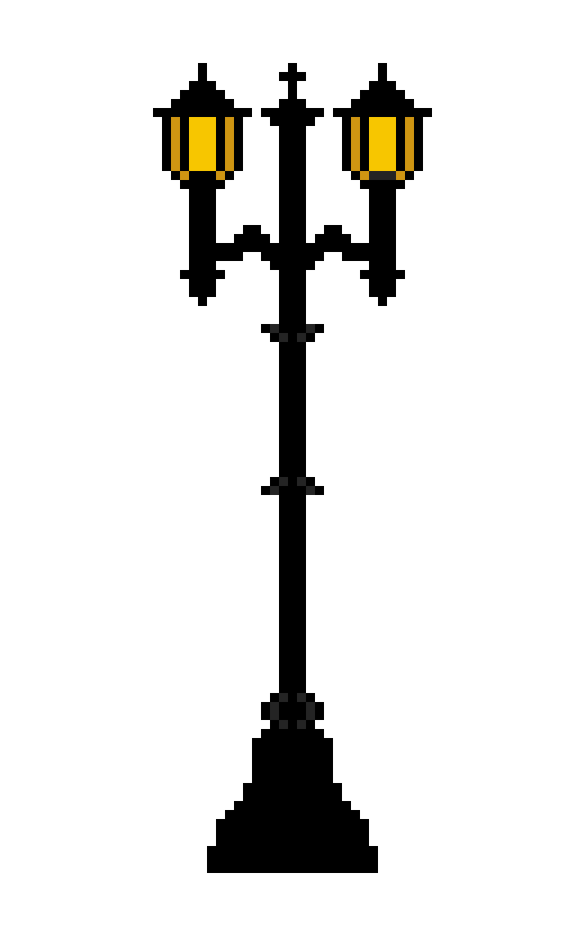 [ef040a] Double Street Lamp 