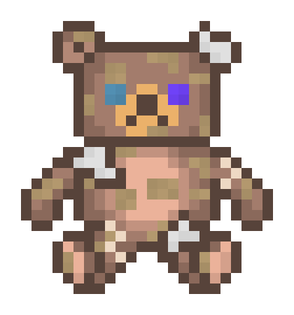 [3c4c66] Mismatched Teddy Bear