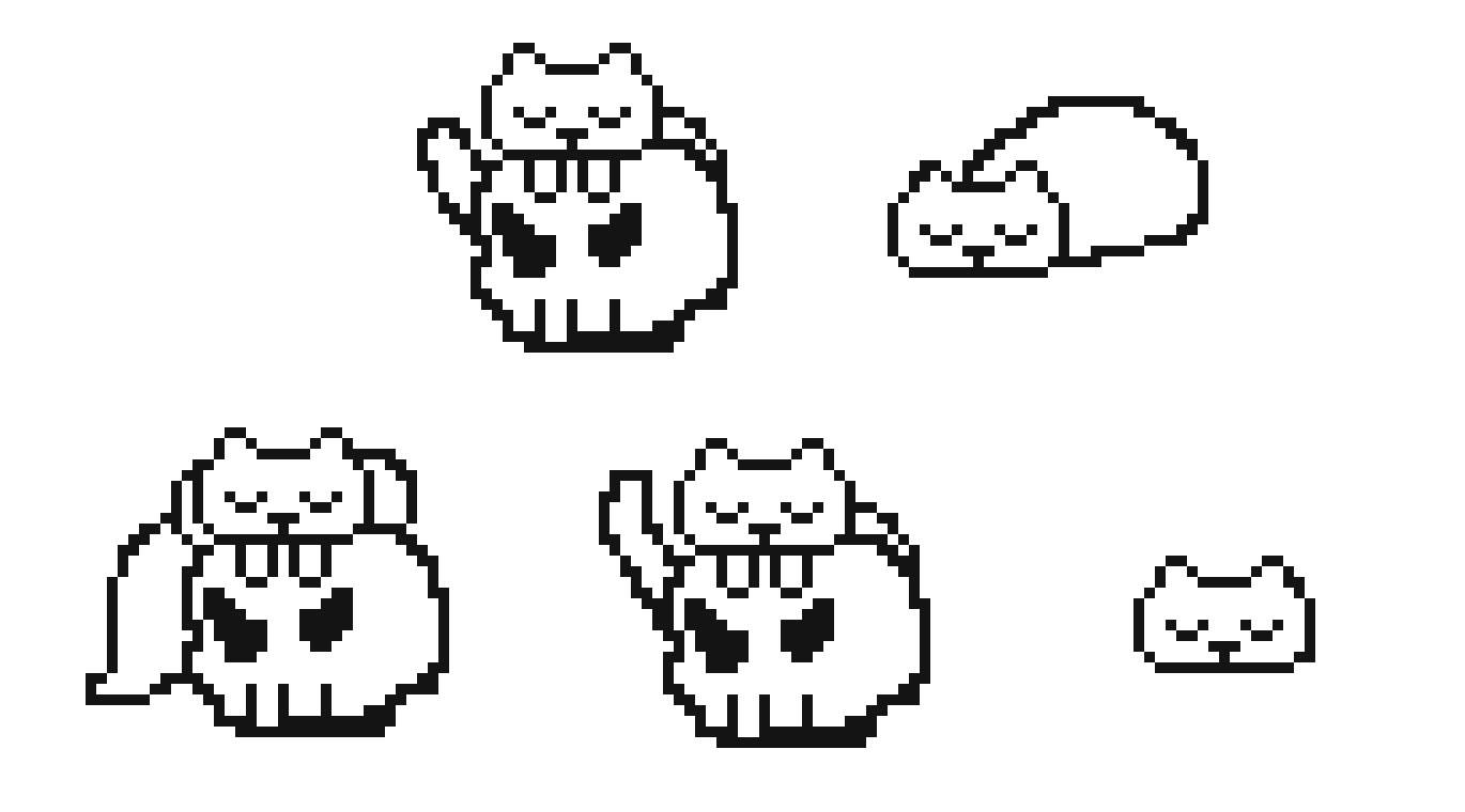 [8a08e1] kitties and skull