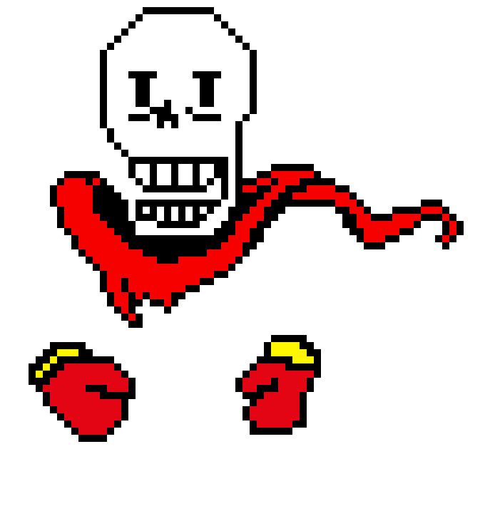 DustTale Papyrus Sprite (No Background/ Re-done!)