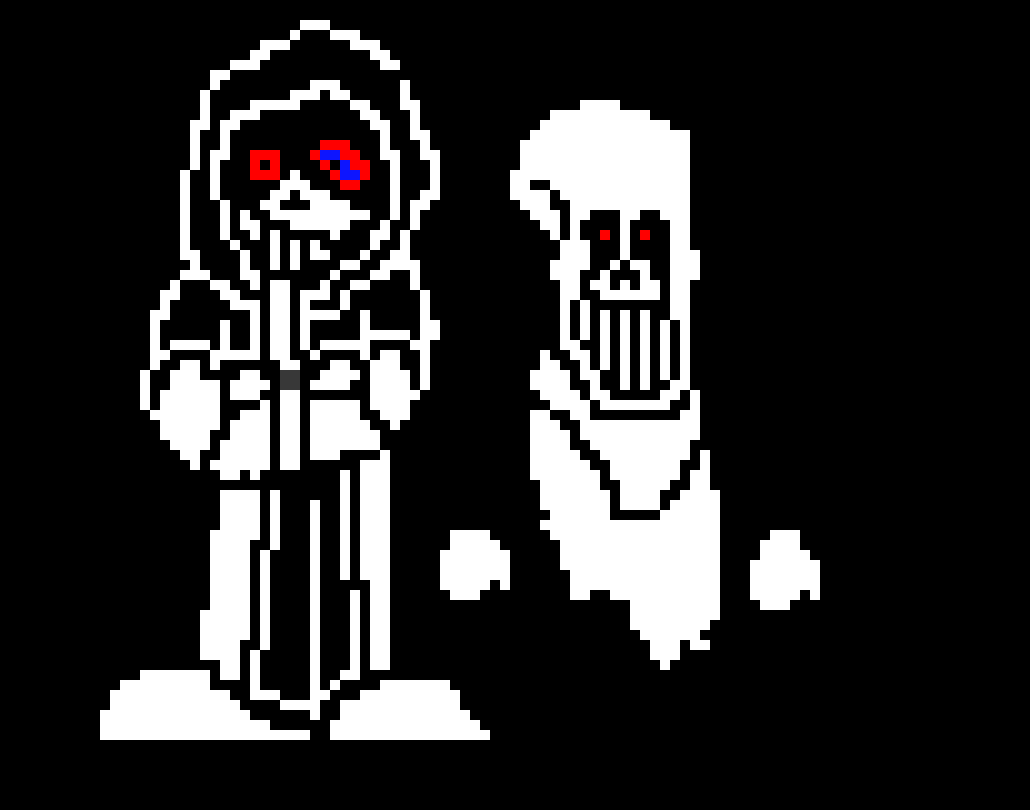 [3d16e7] Dust Sans + Phantom Papyrus (Battle Sprites)