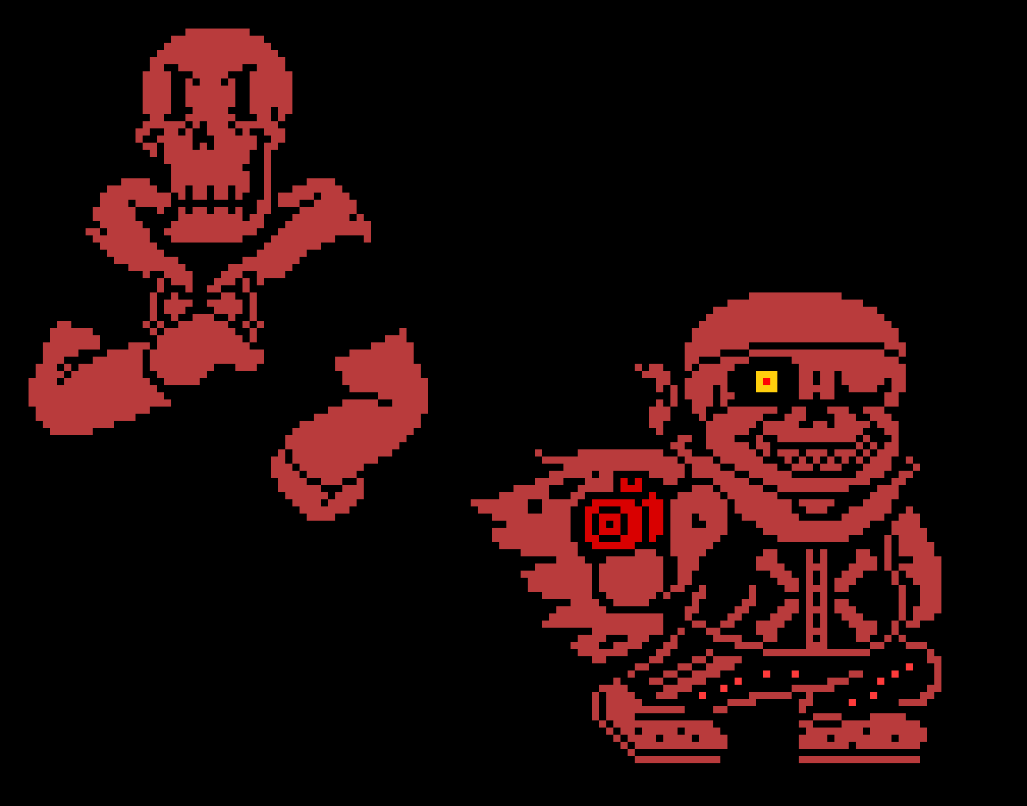[76e4a9] TS! Fellswapdust Sans and Papyrus Official Battle Sprite.