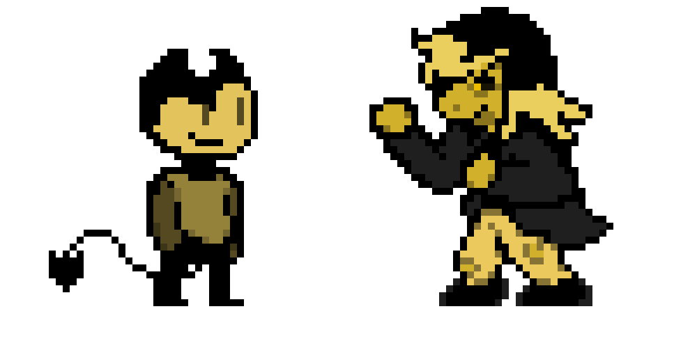 [6c26bc] Inkrune AU: Inktor and Sharra Battle Sprites (Lightworld Ver.)