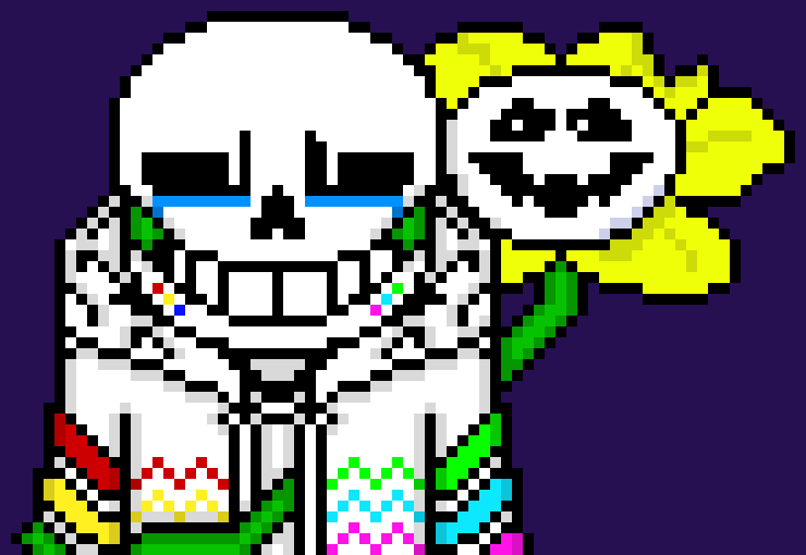 [00fc8a] Multi: Flowey, please don't make me do this Flowey: shut up, trashbag *Flowey makes Multi fire the blasters as the knives fly at Swapverse Terror from all sides*
