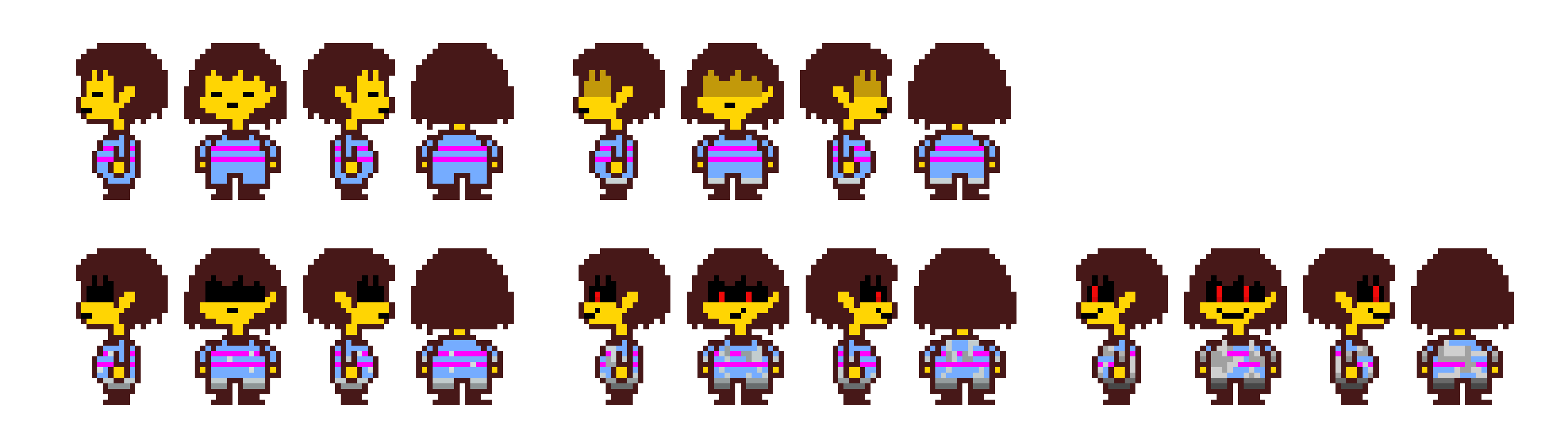 Frisk Genocide Sprite Sheet