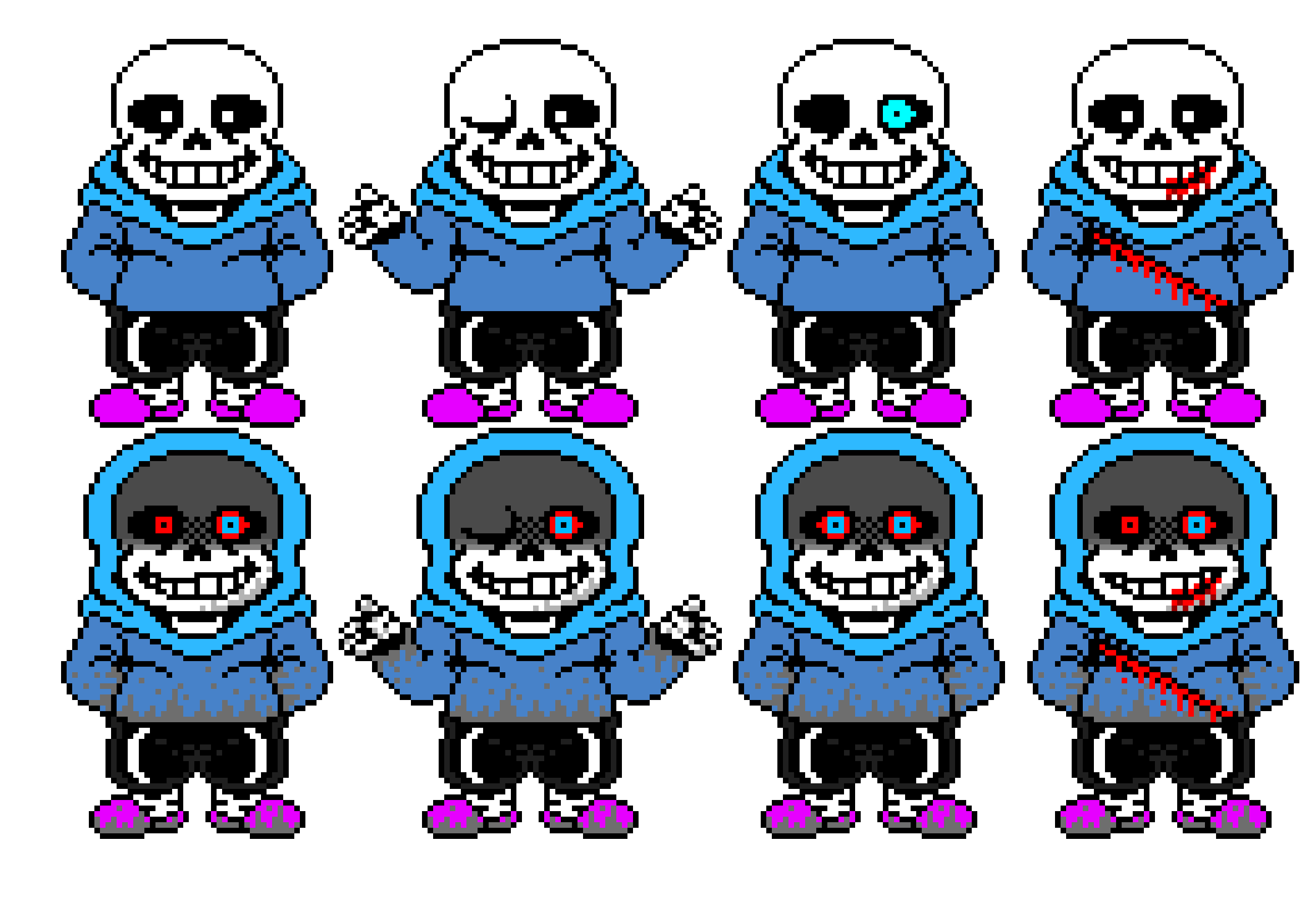 Undertale Sans and Dust Sans