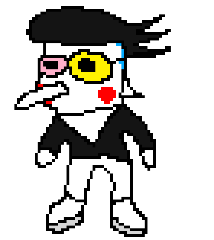 [e99031] This blue guy walked into my room dressed as Spamton. Should I be afraid?