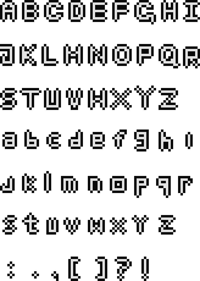 [7467cc] letras pixel