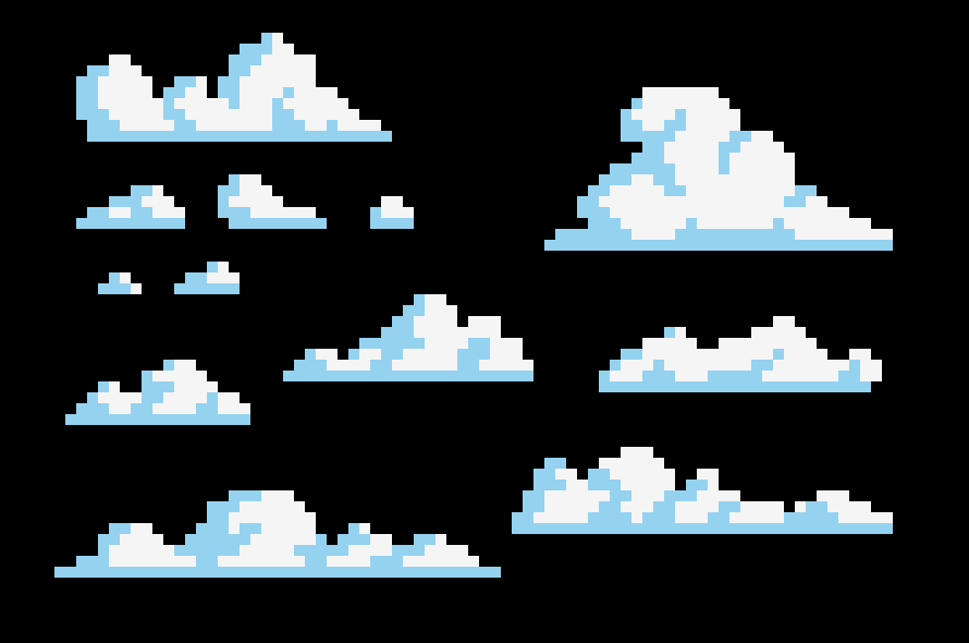 [a84467] Clouds pixel art