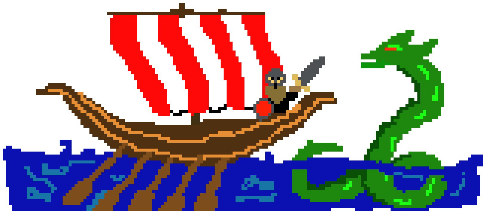 [9664c4] Sea Monster vs. Viking