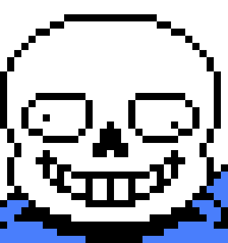 [b9de0d] WOWIE HUMAN! your really strong. *throws some blue bones at him* - (underswap) Sans The  skeleton