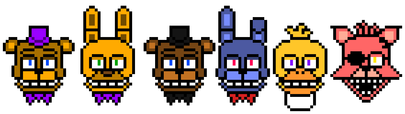 FNAF 2 Un-Withered Animatronics V3 [King Squid Edit]