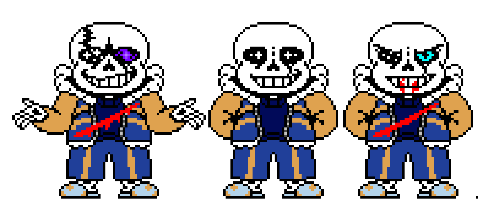 Outertale Sans last breath HARDMODE Sprite.