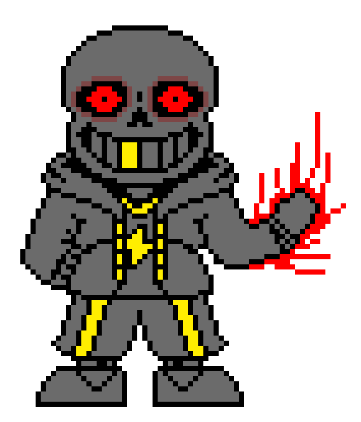 Sans HARD MODE Stronger Red Glow Grey
