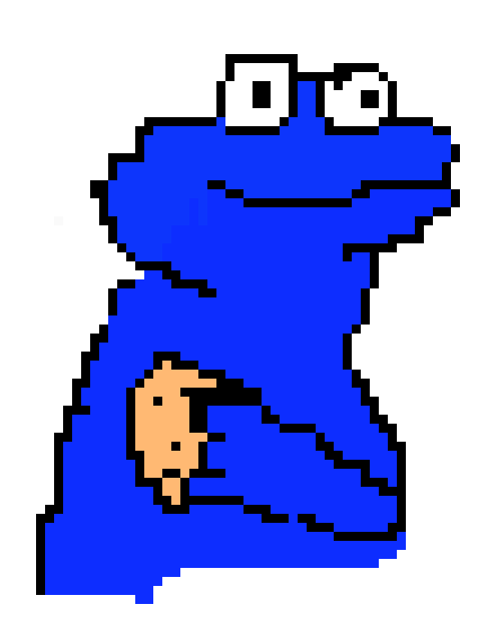 [9664c4] Cookie monster pixel art 