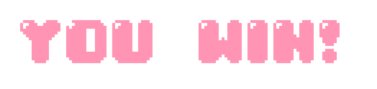 [30fd65] You win! Game over pixel transparent