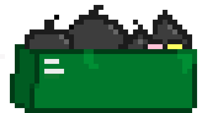 [ec57ed] Green Garbage Can