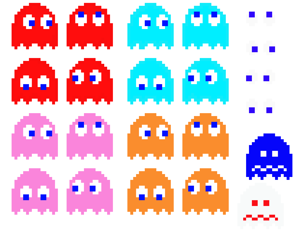 [8823b2] Pac-Man Ghost Sprites
