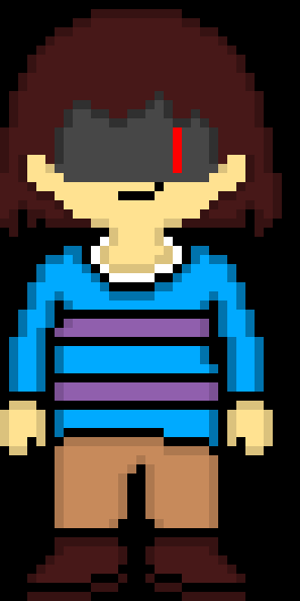 [0ae1f1] *kills everyone in the ruins. walks out and turns around before sans says to and grabs his hand*