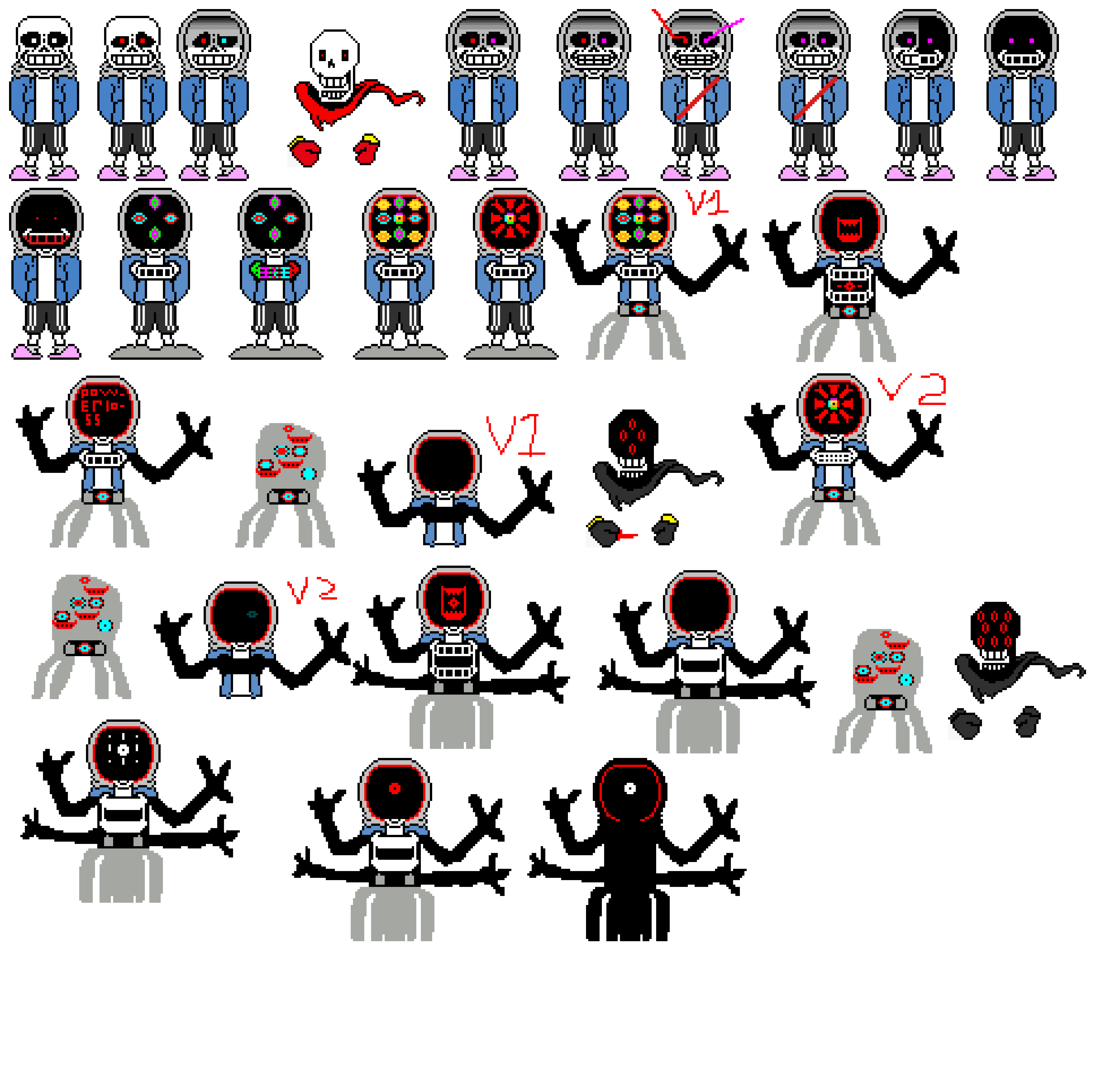 [d082ec] sans - 8x dust sans evolution (credits in the description)