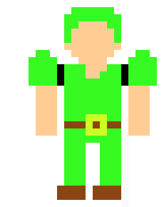 [9664c4] character 1 green