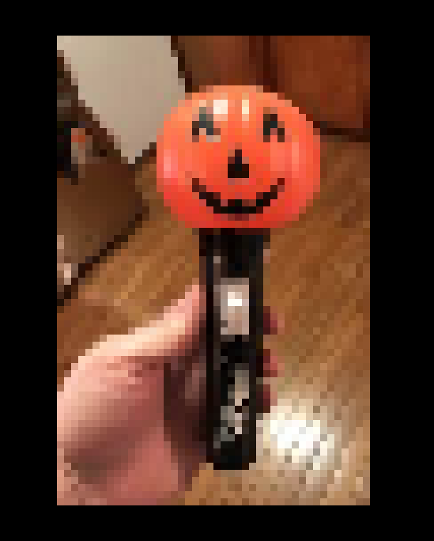 [572299] according to Google AI: "The flashlight shown in the image is a vintage Halloween-themed flashlight, specifically a jack-o'-lantern blow mold flashlight, often associated with the brand Dorcy. The flashlight's handle also features the logo for "Rax Fast Food With Style," indicating it was likely a promotional item from the Rax restaurant chain. Brand and Type: The flashlight is a blow mold pumpkin flashlight, a type of vintage Halloween collectible. Search results indicate that similar flashlights were produced by the brand Dorcy.  Promotional Item: The text on the handle, "Rax FAST FOOD WITH STYLE," suggests this was a promotional item from Rax Restaurants, a fast-food chain.  Features: These flashlights typically take AA or D batteries and have a twist mechanism or a switch to turn on the light inside the pumpkin head. They are considered vintage collectibles, with some listings dating them to the 1970s or 1980s. "