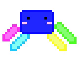 [9664c4] Bubbly the rainbow kawaii octopus