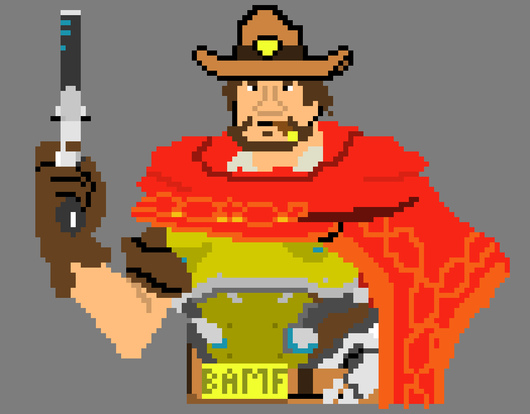 [9664c4] McCree pixel art