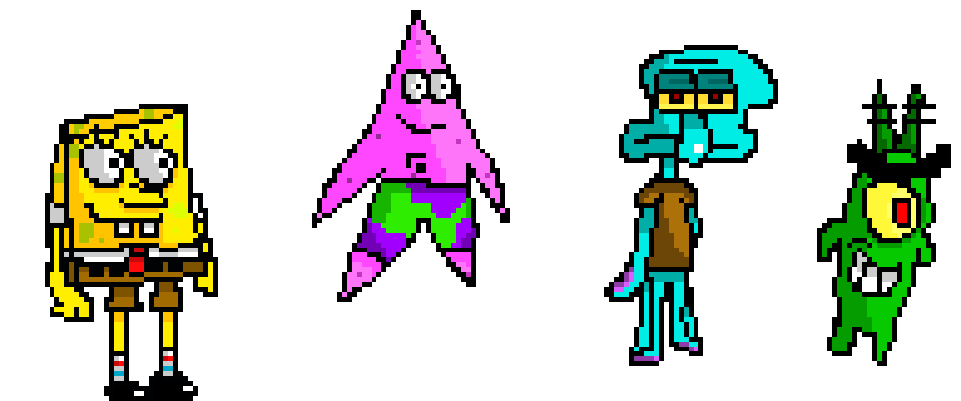 [455c10] Spongebob Patrick Squidward and Plankton