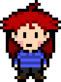 So I tried to make Madeline from Celeste in Mother 3-