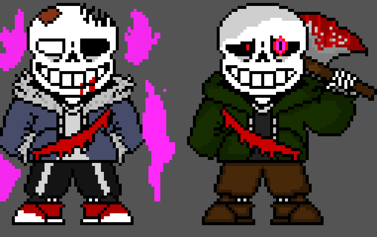 Insanity!Sans vs infected sans 