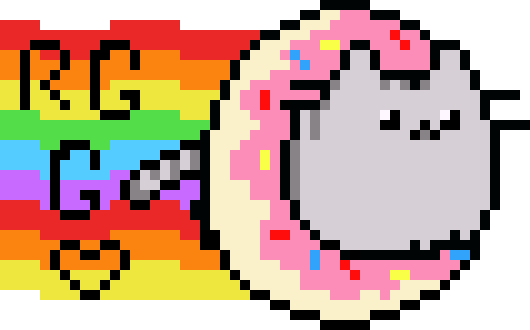 [9664c4] Nyan Pusheen donut cat