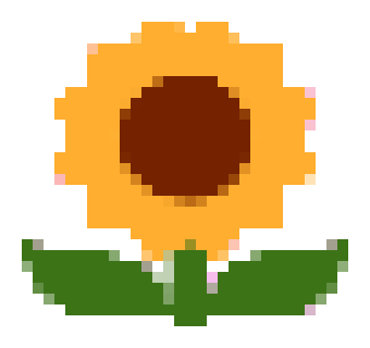 [8dc90b] pixel art sunflower