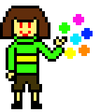 [9664c4] Chara Glitchtale Sprite Rainbow Determination
