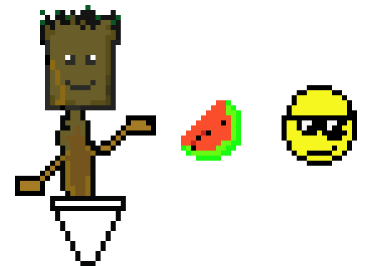 [9664c4]  baby groot,watermelon,emoji