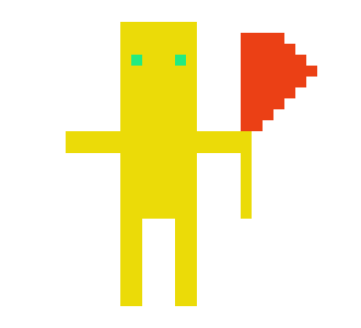 golden armoured knight with flame axe