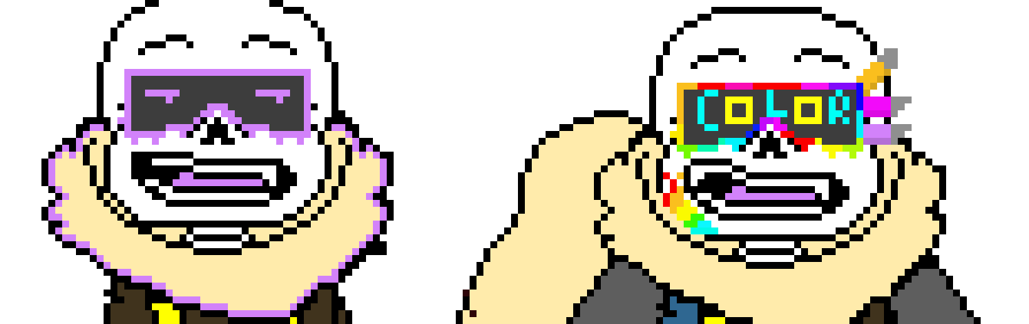 Yeah i'm not fresh ink,i'm just editing his sprite The one next to me IS fresh ink (The one with "Color" on the mask)