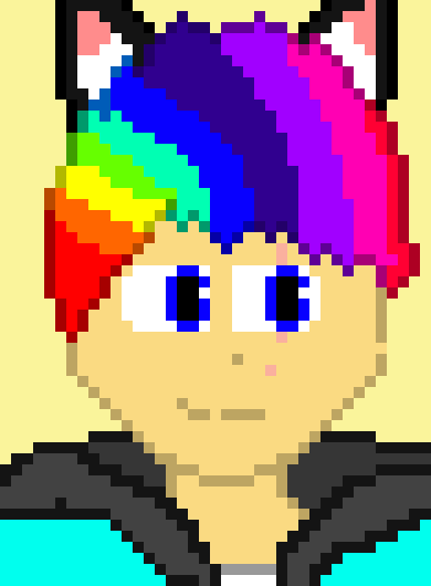 ((repost))*waddles over to kawwi cat and speaks giberish*-toddler rainbow