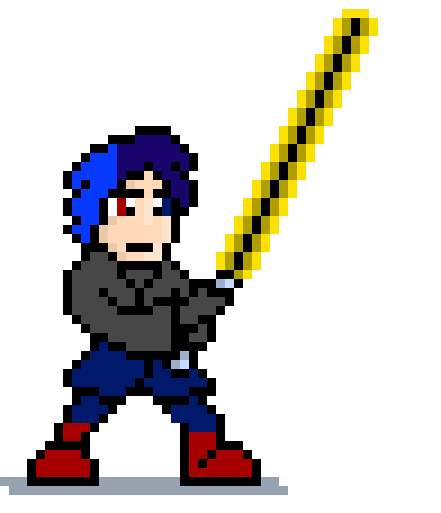 [123808] axel holding a lightsaber Done