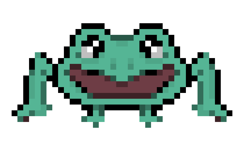 [ca62b6] happy frog happy wide smile