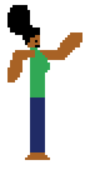 [ced305] Black woman side angle