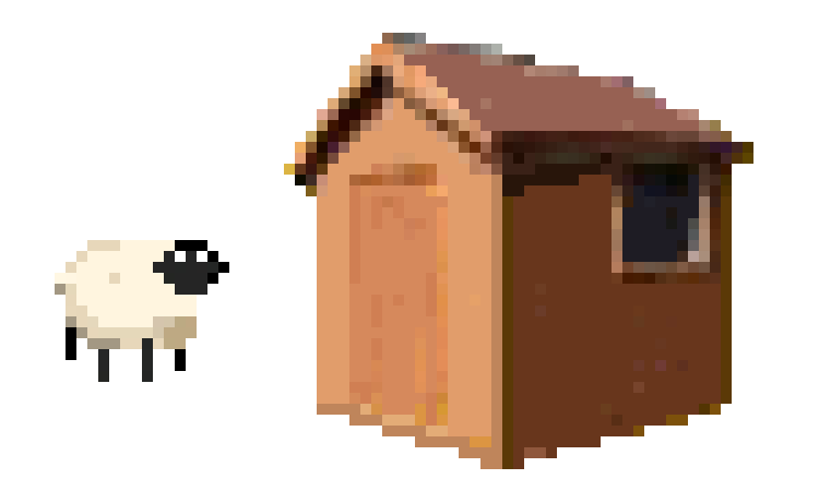 [051d97] Sheep and shed