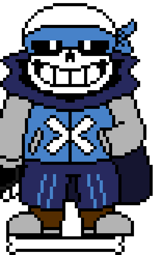 *uses a bone to float over them* - ts sans (landon)