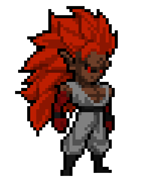 [6c26bc] Saku, the Saiyan/Demon Hybrid (Demonic SSJ3 Form) - DBZ OC