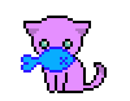Cute Purple Cat